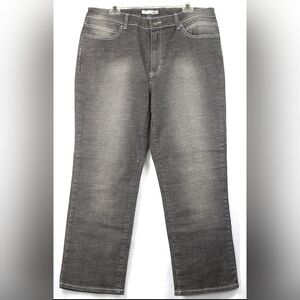 Chicos Callie Reg Storm Cloud Jeans. 32" Inseam Sz 2. (12)